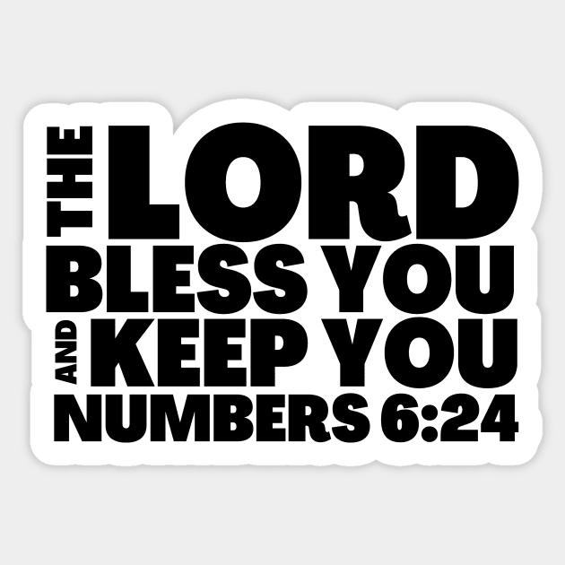 Numbers 6-24 Lord Bless You and Keep You Sticker by BubbleMench